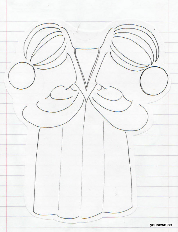 A hand-drawn sketch of a Comedia Dell'arte Costume