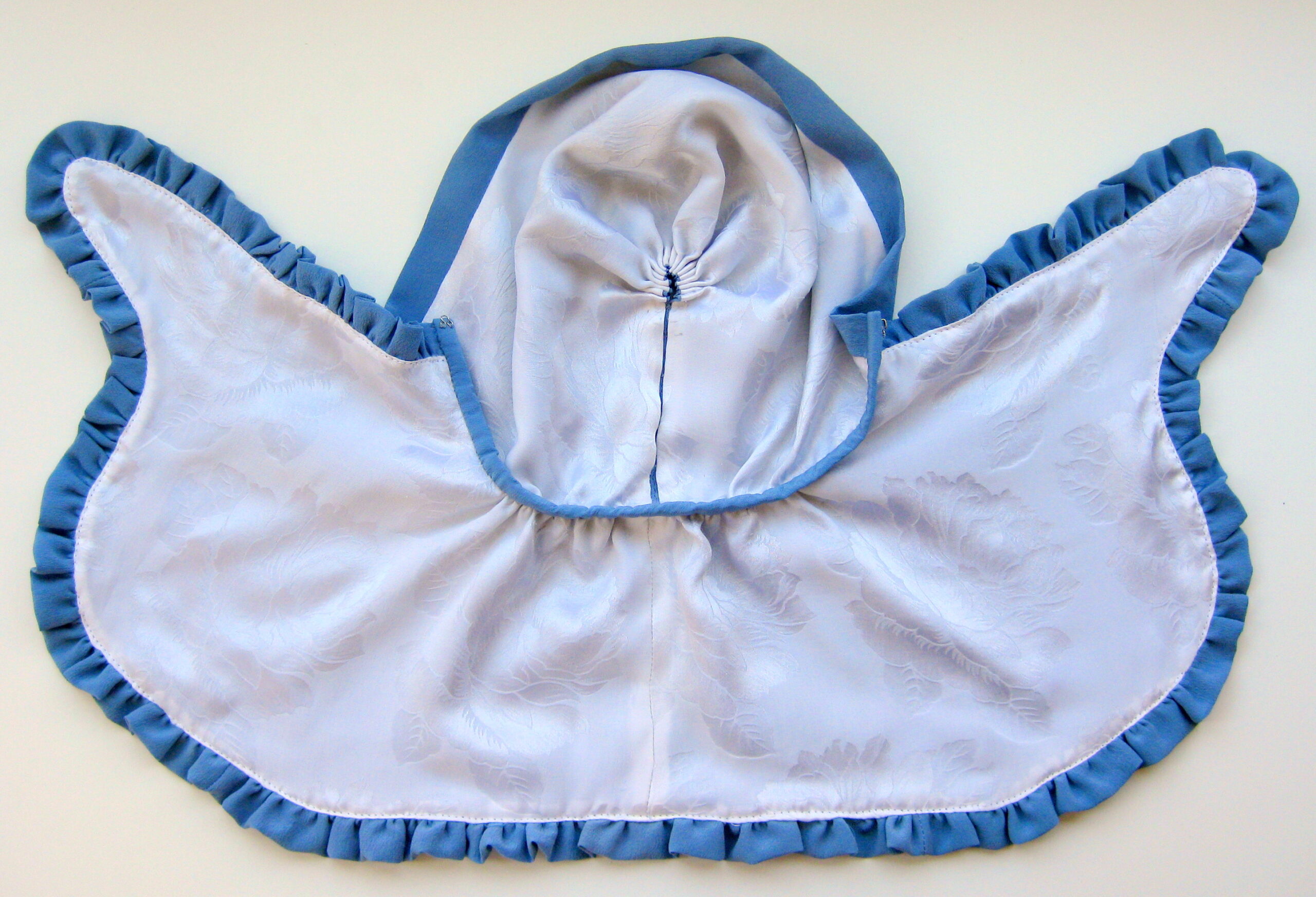 Blue Silk Mantelet for an American Girl Doll